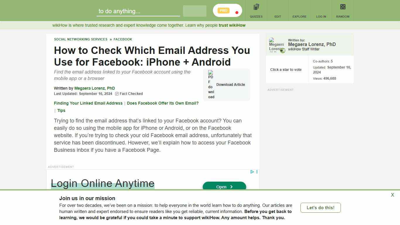 Find the Email Address for Your Facebook Account: Mobile App